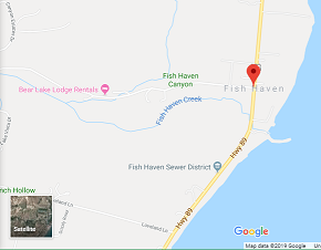 Google Maps image of Fish Haven, Idaho