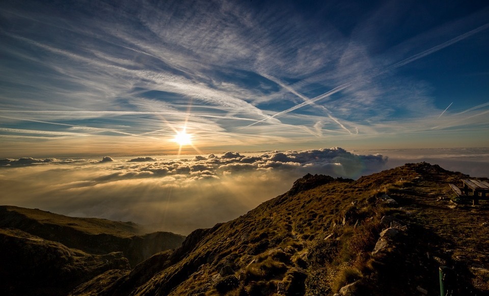 Sunrise in the mountains